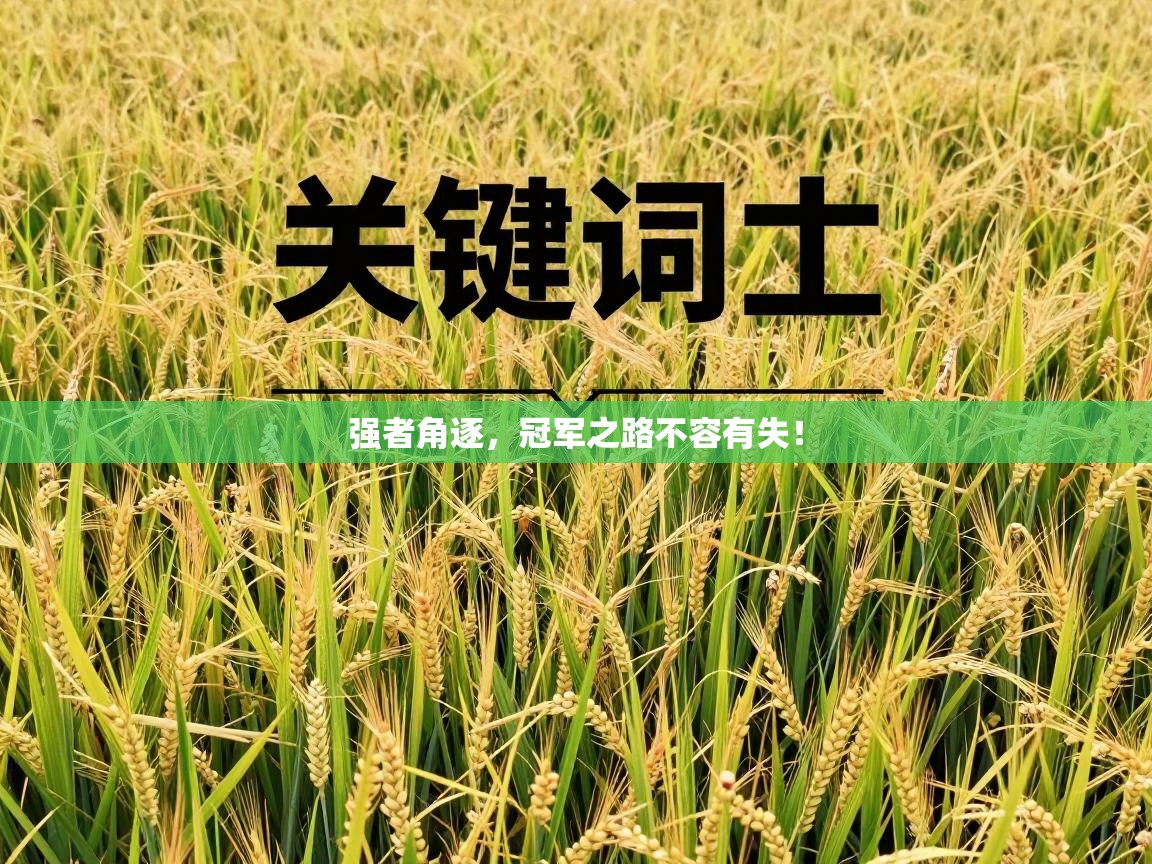 强者角逐，冠军之路不容有失！